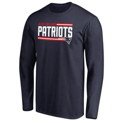 New England Patriots Iconic Collection On Side Stripe Long Sleeve T-Shirt