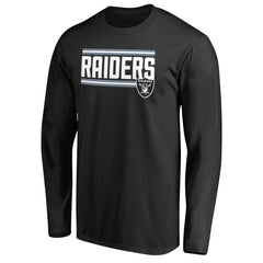 Las Vegas Raiders Iconic Collection On Side Stripe Long Sleeve T-Shirt