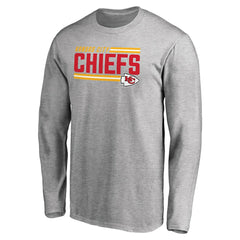 Kansas City Chiefs Iconic Collection On Side Stripe Long Sleeve T-Shirt