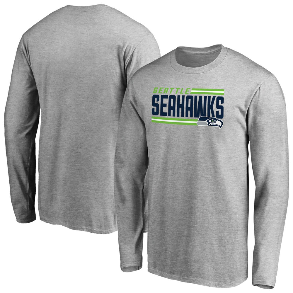 Seattle Seahawks Iconic Collection On Side Stripe Long Sleeve T-Shirt