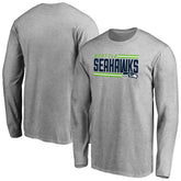 Seattle Seahawks Iconic Collection On Side Stripe Long Sleeve T-Shirt