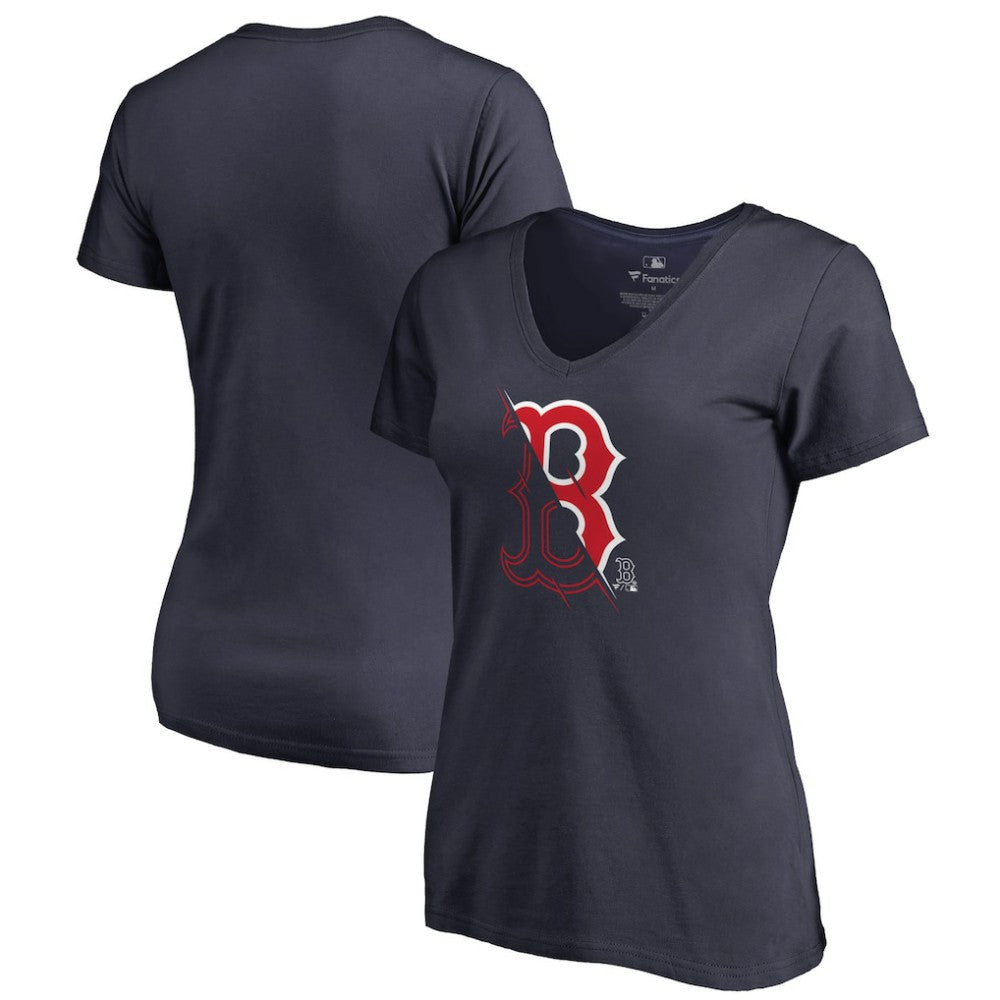 Boston Red Sox Women's X-Ray V-Neck T-Shirt | MLB New