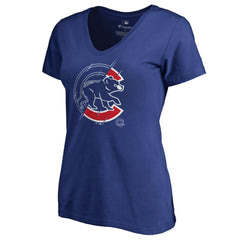 Chicago Cubs Women's X-Ray V-Neck T-Shirt | MLB For sale