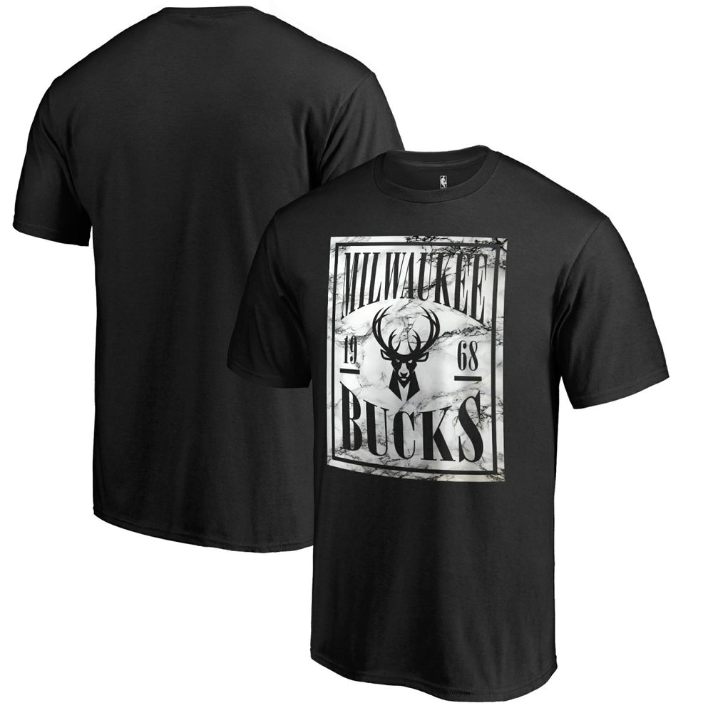 Milwaukee Bucks Black Court Vision T-Shirt shop For Sale
