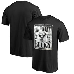 Milwaukee Bucks Black Court Vision T-Shirt shop For Sale