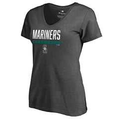 Seattle Mariners Women's Win Stripe V-Neck T-Shirt | MLB Online