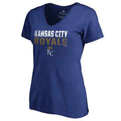 Kansas City Royals Women's Fade Out V-Neck T-Shirt | MLB Discount