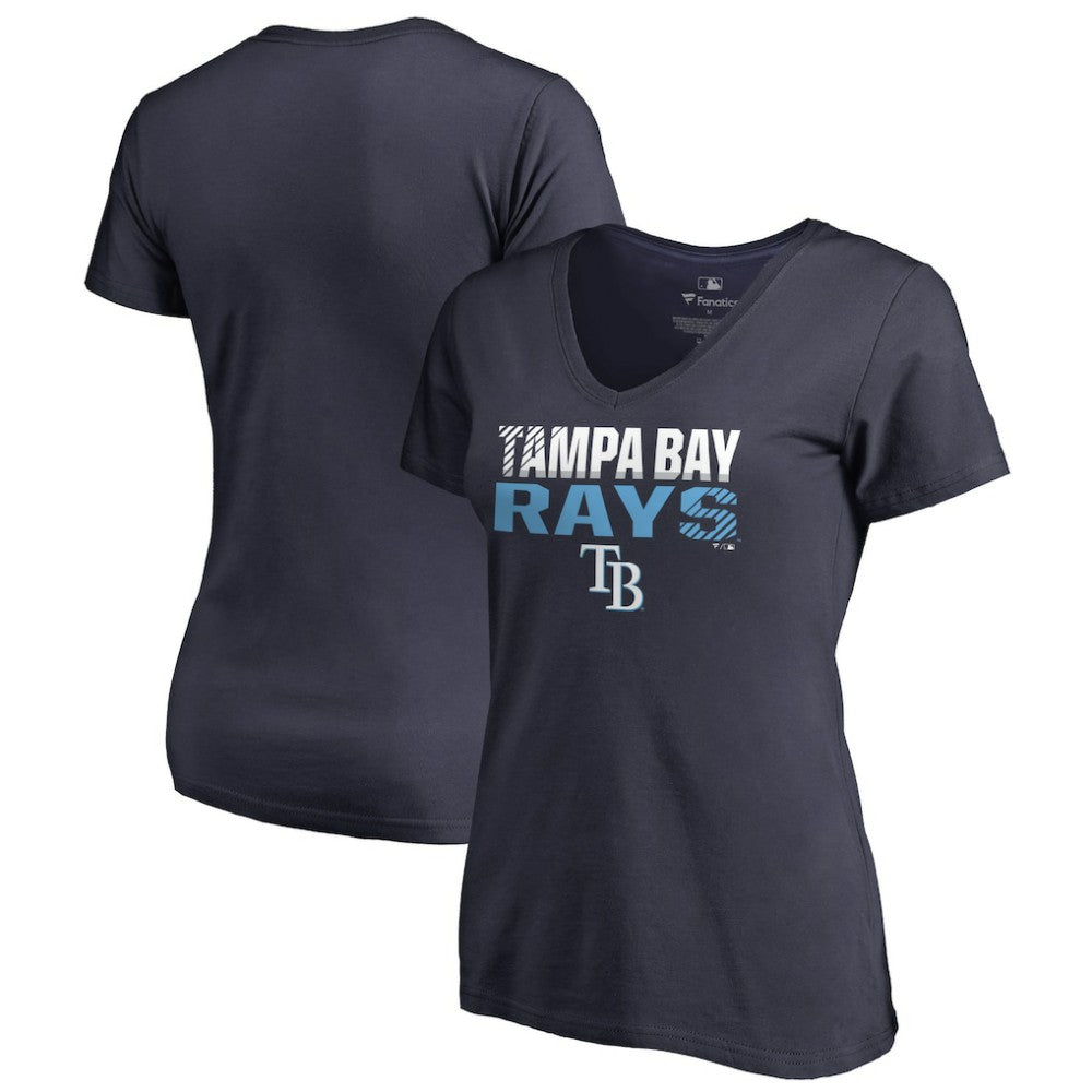 Tampa Bay Rays Women's Fade Out V-Neck T-Shirt | MLB US