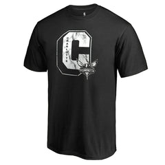 Charlotte Hornets Letterman T-Shirt New