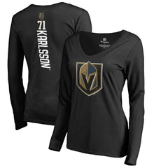 William Karlsson Vegas Golden Knights Women's Backer V-Neck Long Sleeve T-Shirt On Sale
