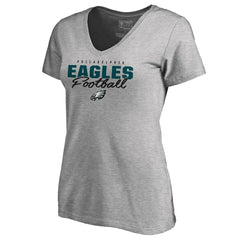 Philadelphia Eagles Women's Iconic Collection Script Assist V-Neck T-Shirt