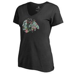 Chicago Blackhawks Women's Lovely V-Neck T-Shirt Sale
