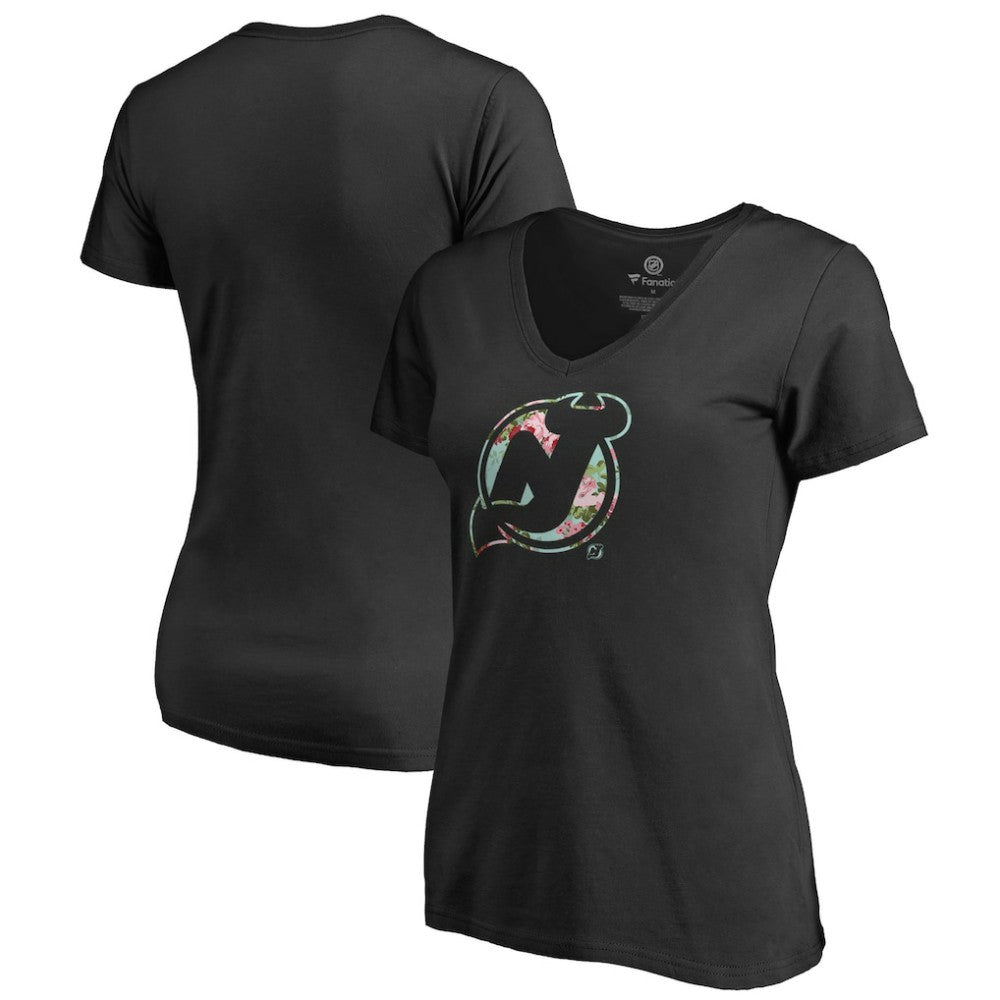 New Jersey Devils Women's Lovely V-Neck T-Shirt Outlet