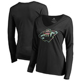 Minnesota Wild Women's Lovely Long Sleeve V-Neck T-Shirt Sale