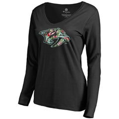 Nashville Predators Women's Lovely Long Sleeve V-Neck T-Shirt For Sale