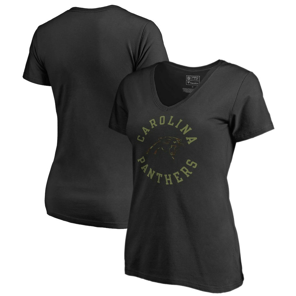 Carolina Panthers Women's Camo Collection Liberty V-Neck T-Shirt