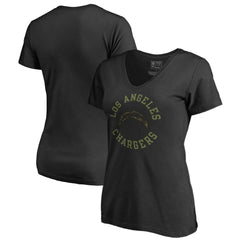 Los Angeles Chargers Women's Camo Collection Liberty V-Neck T-Shirt