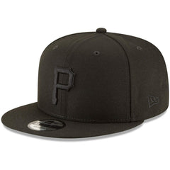 Pittsburgh Pirates New Era Black on Black 9FIFTY Team Snapback Adjustable Hat | MLB Online