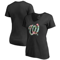 Washington Nationals Women's Lovely V-Neck T-Shirt | MLB New