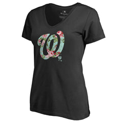 Washington Nationals Women's Lovely V-Neck T-Shirt | MLB New