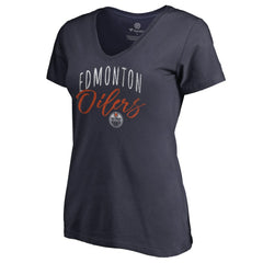 Edmonton Oilers Women's Graceful V-Neck T-Shirt On Sale