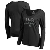 Los Angeles Kings Women's Graceful Long Sleeve V-Neck T-Shirt For Sale