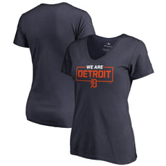 Detroit Tigers Women's We Are Icon V-Neck T-Shirt | MLB New
