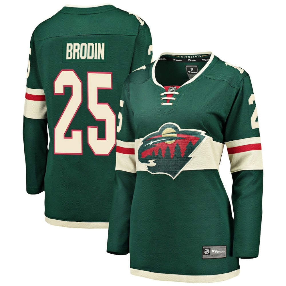 Jonas Brodin Minnesota Wild Fanatics Women's Breakaway Player Jersey Green