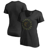 Memphis Grizzlies Women's Liberty Camo V-Neck T-Shirt Outlet