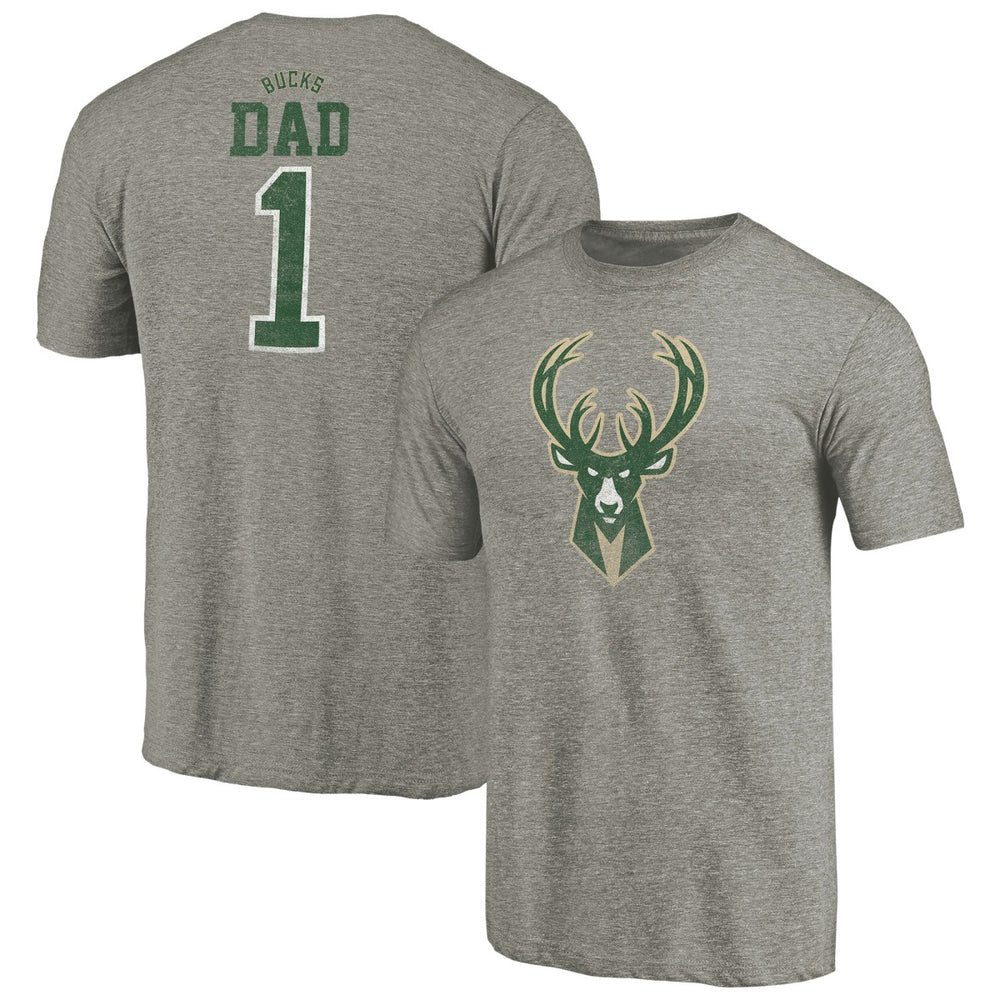 Milwaukee Bucks Greatest Dad Tri-Blend T-Shirt Outlet