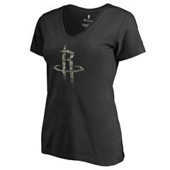 Houston Rockets Women's Cloak Camo V-Neck T-Shirt Discount