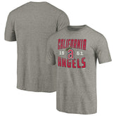 California Angels Cooperstown Collection Vintage Antique Stack Tri-Blend T-Shirt | MLB On Sale