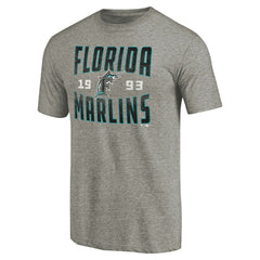 Florida Marlins Cooperstown Collection Vintage Antique Stack Tri-Blend T-Shirt | MLB Outlet