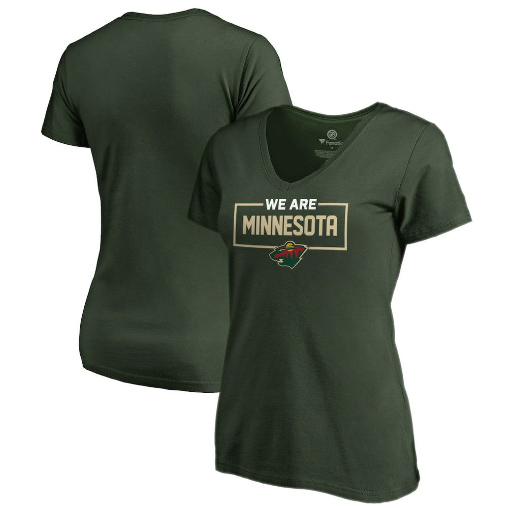Minnesota Wild Women's Iconic Collection V-Neck T-Shirt For Sale