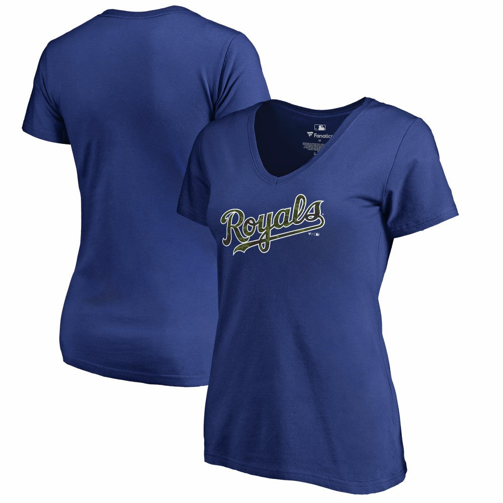 Kansas City Royals Women's Armed Forces Wordmark T-Shirt | MLB Sale