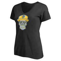 Golden State Warriors Women's Hometown Collection Sugar Skull Alternate V-Neck T-Shirt sale New