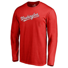 Washington Nationals Team Wordmark Long Sleeve T-Shirt | MLB New