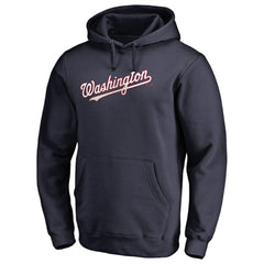 Washington Nationals Official Wordmark Fitted Pullover Hoodie | MLB Discount
