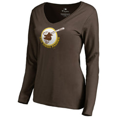 San Diego Padres Women's Cooperstown Collection Forbes Long Sleeve V-Neck T-Shirt | MLB Outlet