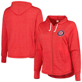 Washington Nationals Soft as a Grape Women's Plus Size Full-Zip Lightweight Hoodie Top | MLB Near me