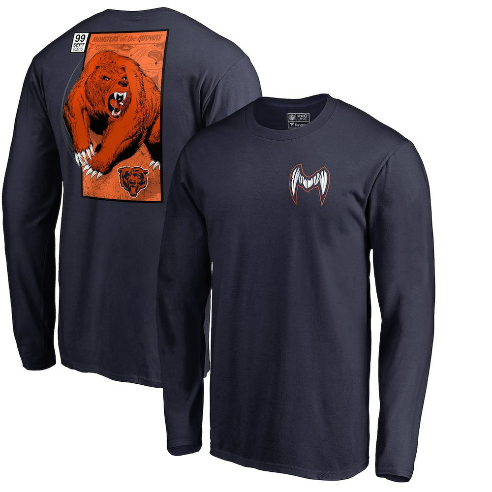 Chicago Bears Midway Monster Long Sleeve T-Shirt