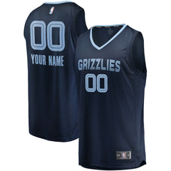 Memphis Grizzlies Fast Break Custom Replica Jersey Navy New