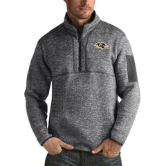 Baltimore Ravens Antigua Fortune Big & Tall Quarter-Zip Pullover Jacket