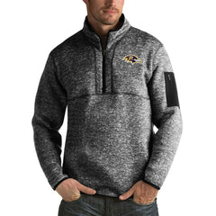 Baltimore Ravens Antigua Fortune Big & Tall Quarter-Zip Pullover Jacket