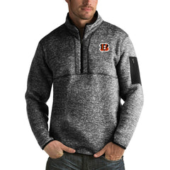 Cincinnati Bengals Antigua Fortune Big & Tall Quarter-Zip Pullover Jacket