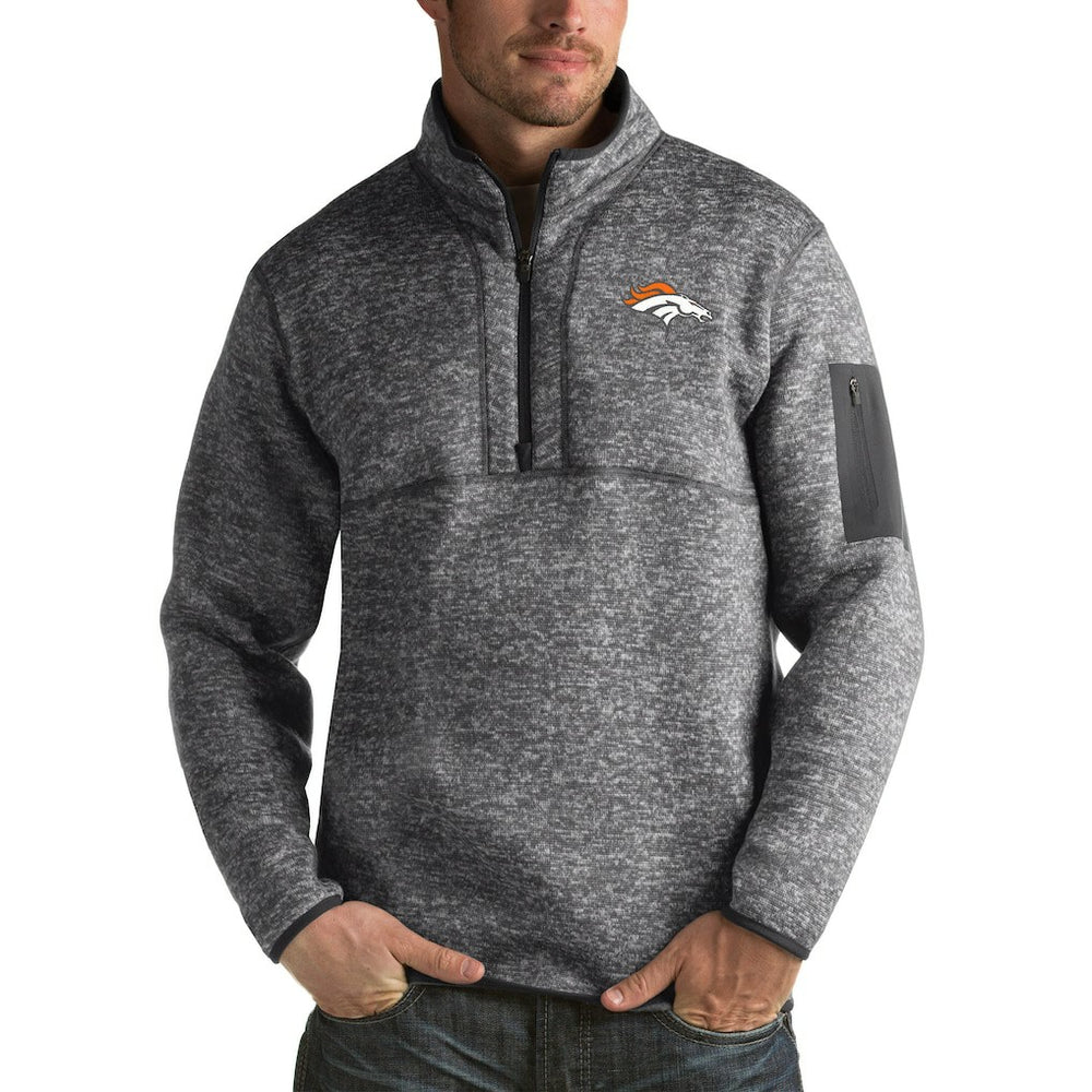 Denver Broncos Antigua Fortune Big & Tall Quarter-Zip Pullover Jacket