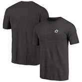 Dallas Stars Primary Logo Left Chest Distressed Tri-Blend T-Shirt Sale