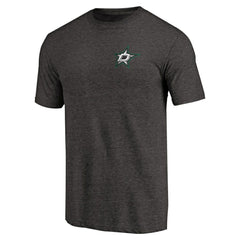 Dallas Stars Primary Logo Left Chest Distressed Tri-Blend T-Shirt Sale