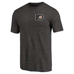 Philadelphia Flyers Primary Logo Left Chest Distressed Tri-Blend T-Shirt Sale