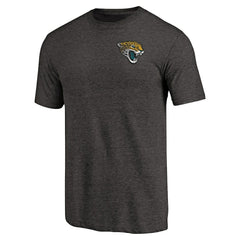 Jacksonville Jaguars Primary Logo Left Chest Distressed Tri-Blend T-Shirt